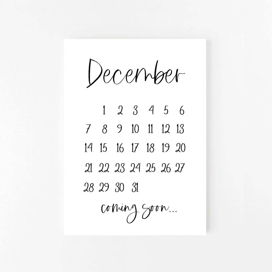 December 2025 Pregnancy Announcement Printable | December regarding Free Printable Pregnancy Announcement Calendar December 2025