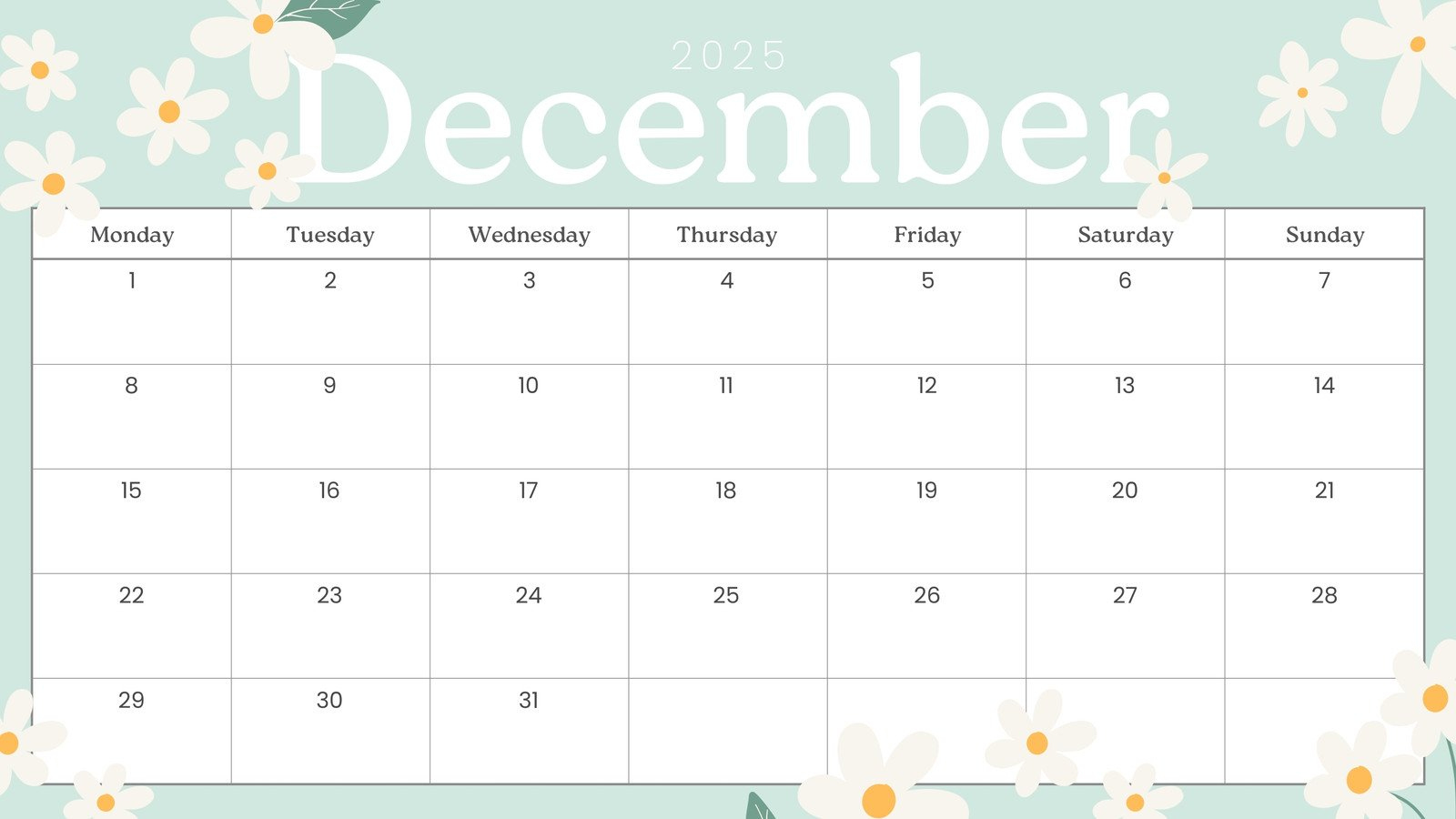Free, Printable December 2025 Calendar Templates | Canva with regard to December 2025 Printable Calendar Template