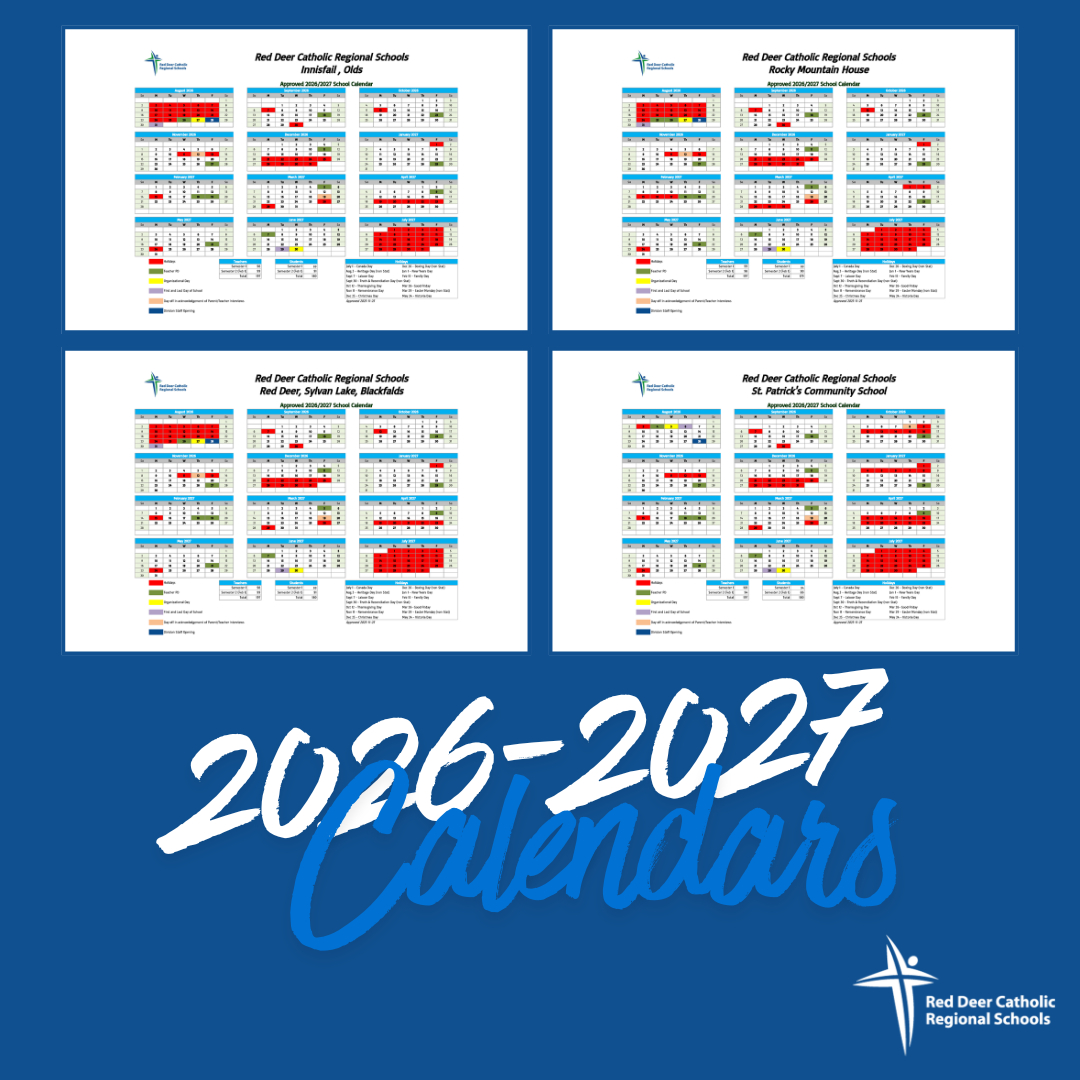 2026-2027 School Year Calendars Now Available! | Red Deer Catholic with Catholic Calendar 2026 - 2027