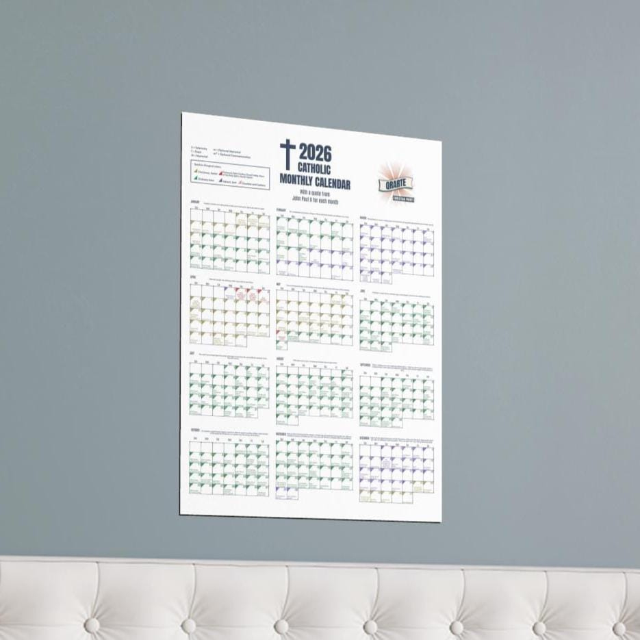 2026 Catholic Wall Calendar - Monthly Religious Poster - Etsy within Catholic Wall Calendar 2026