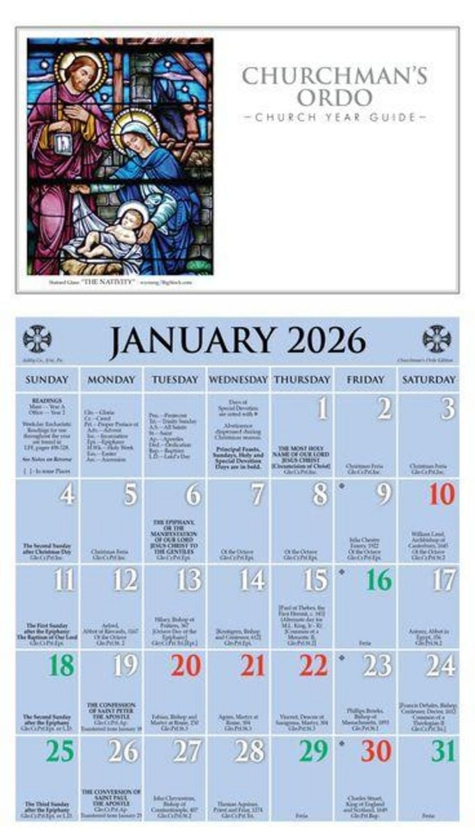 2026 Churchman&amp;#039;S Ordo Kalendar&amp;quot; Kaufen pertaining to Elca Liturgical Calendar 2026
