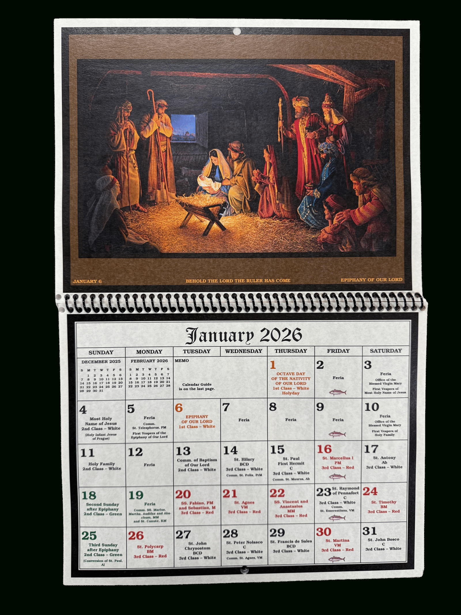 2026 Liturgical Calendar - The Seraphim Company, Inc. in Catholic Calendar 2026 Feast Days