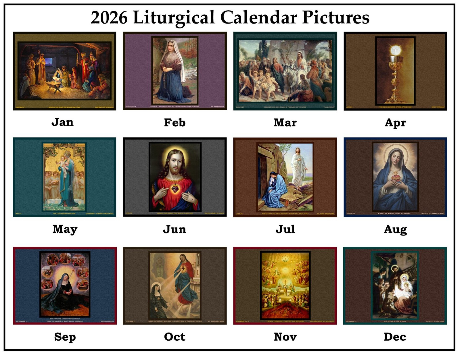 2026 Liturgical Calendar - The Seraphim Company, Inc. intended for Traditional Liturgical Calendar 2026