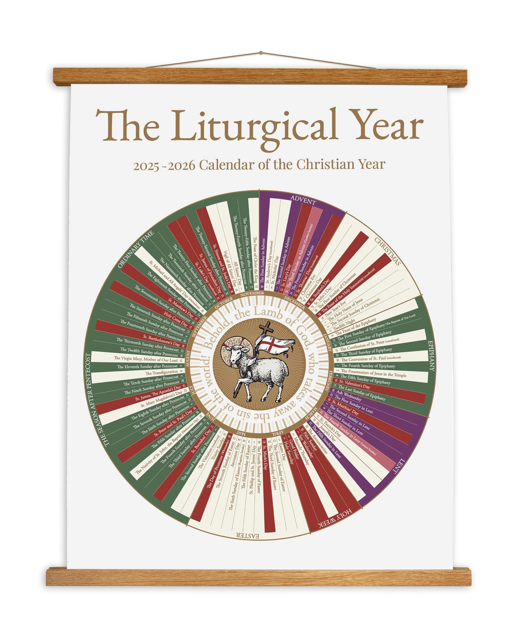 2026 Liturgical Year Wall Calendar | Christian Church Seasons in Liturgical Calendar 2026 Catholic UK