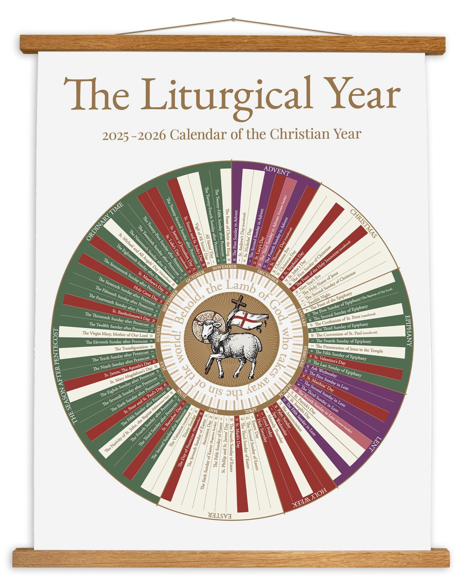 2026 Liturgical Year Wall Calendar | Christian Church Seasons with regard to Liturgical Calendar 2026 Episcopal