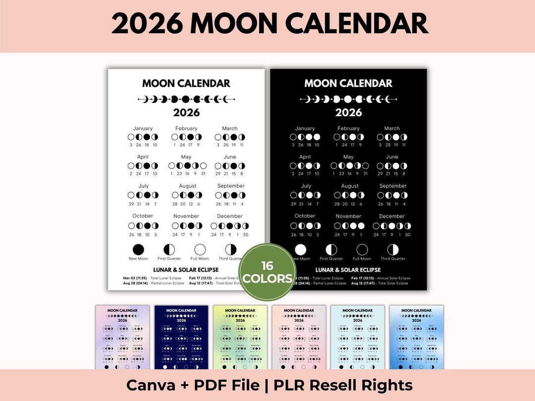 2026 Mondphasen Kalender, Mondkalender, Astrologiekalender throughout 2026 Full Moon Calendar Printable
