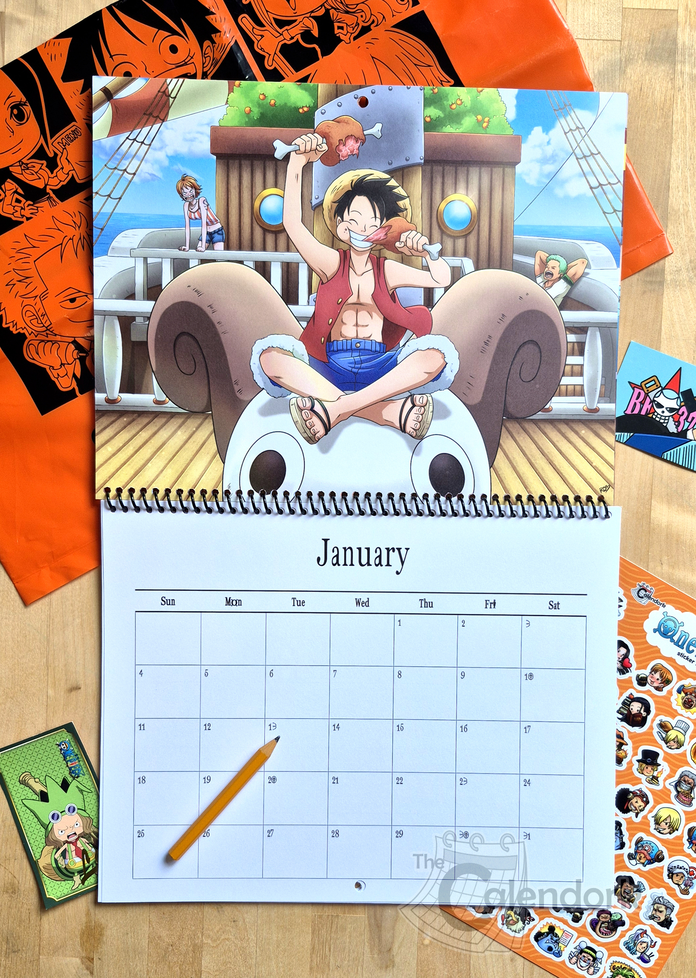 2026 One Piece Wall Calendar within Anime Calendar 2026 USA