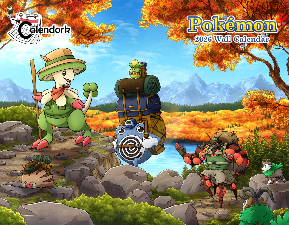 2026 Pokemon Wall Calendar in Pokemon Calendar 2026 Printable