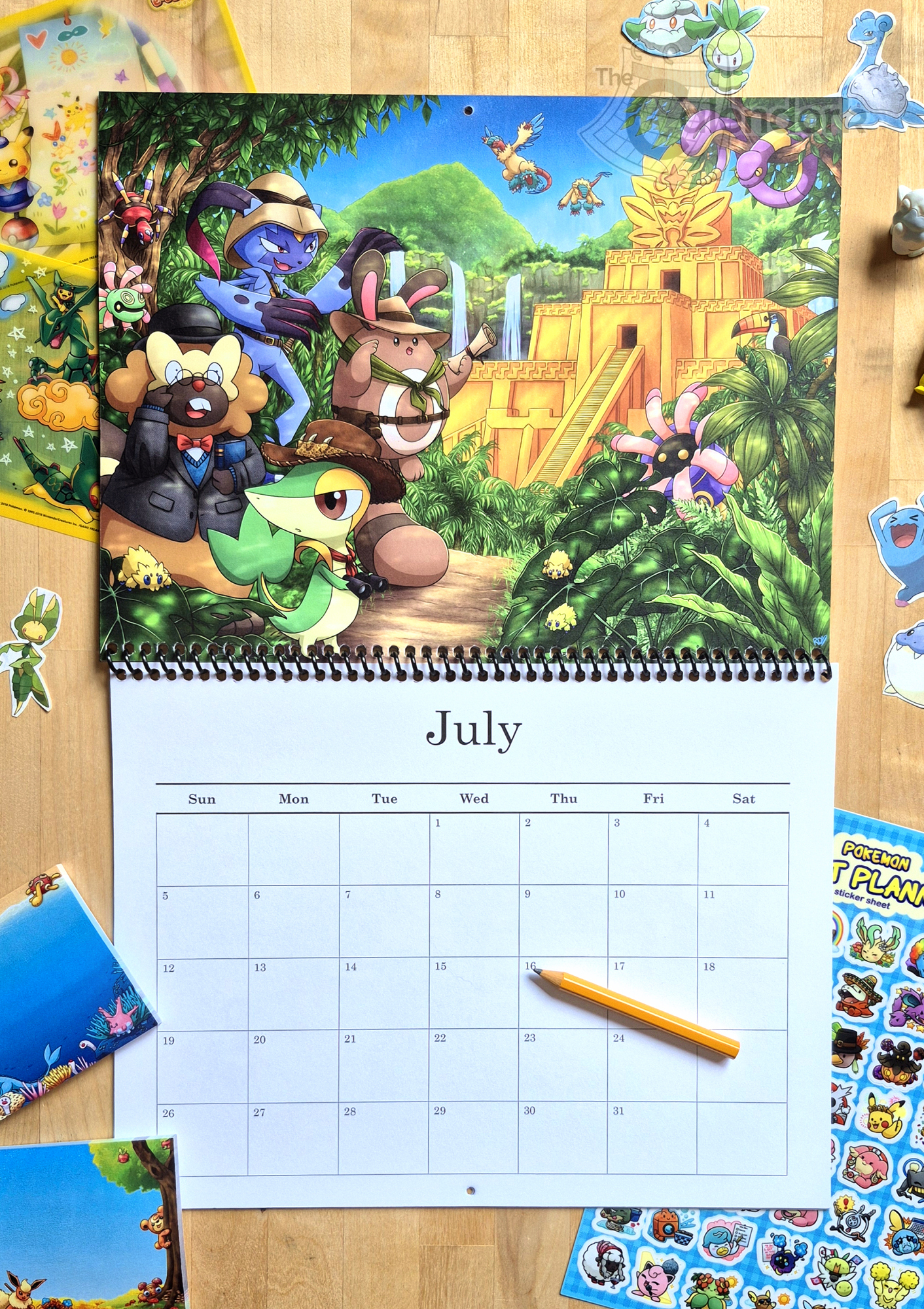 2026 Pokemon Wall Calendar in Pokemon Calendar 2026 Printable