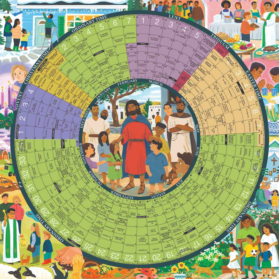 2026 Year Of Grace Liturgical Calendar Laminated Poster with Year of Grace Liturgical Calendar 2026