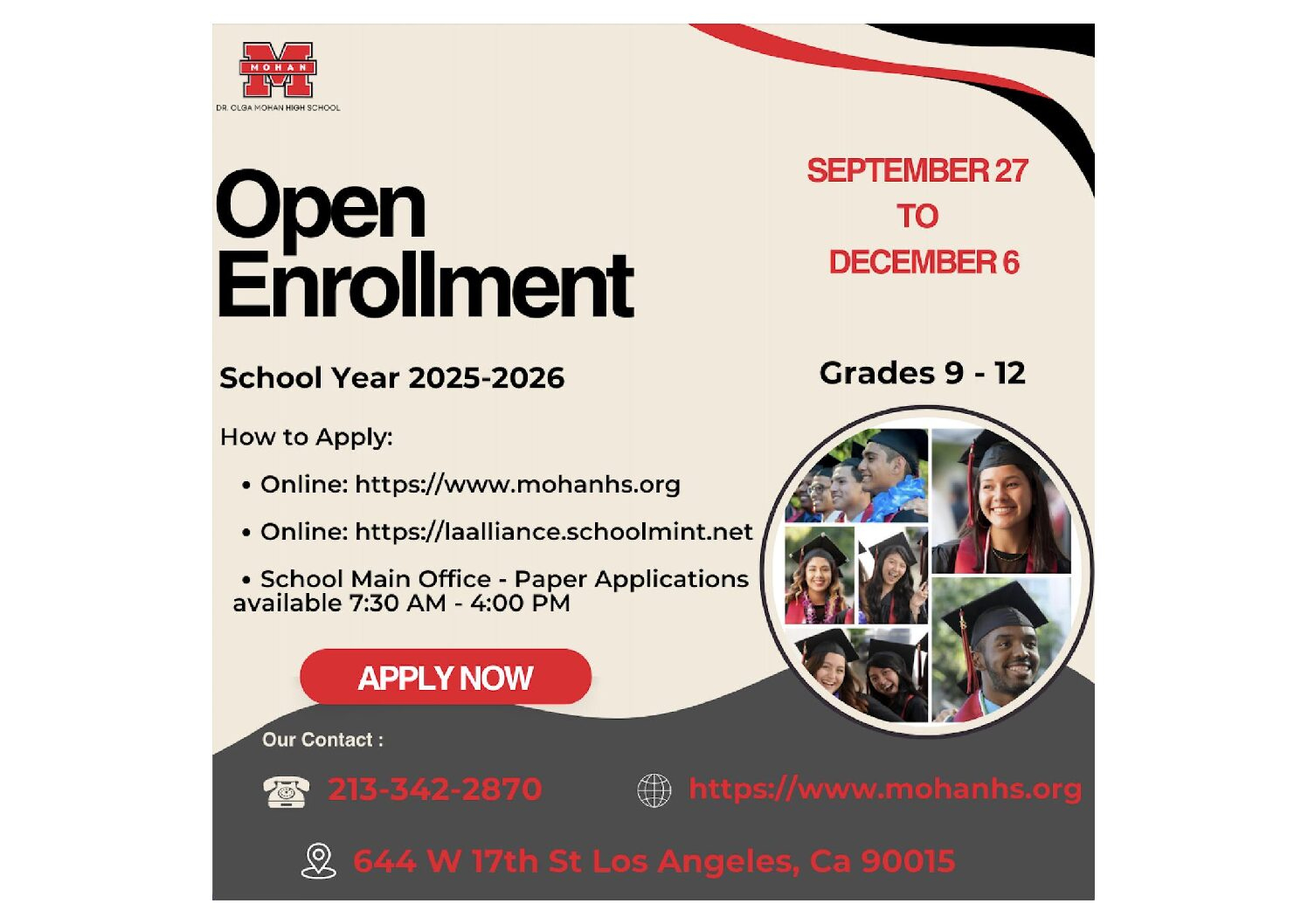 Alliance Dr. Olga Mohan High School with High School Enrollment 2026