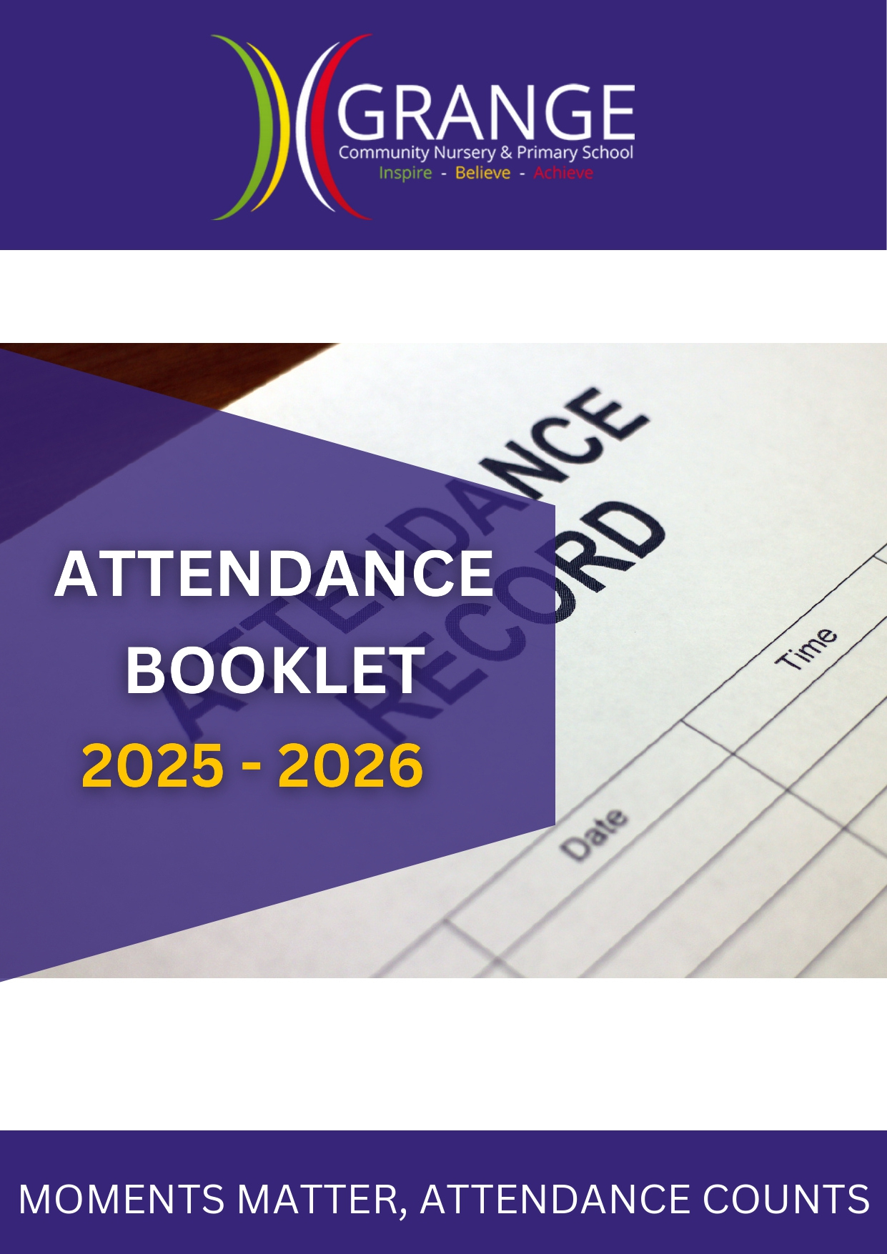 Attendance Booklet 2024/2025 - Grange Community Nursery And inside National School Attendance 2026