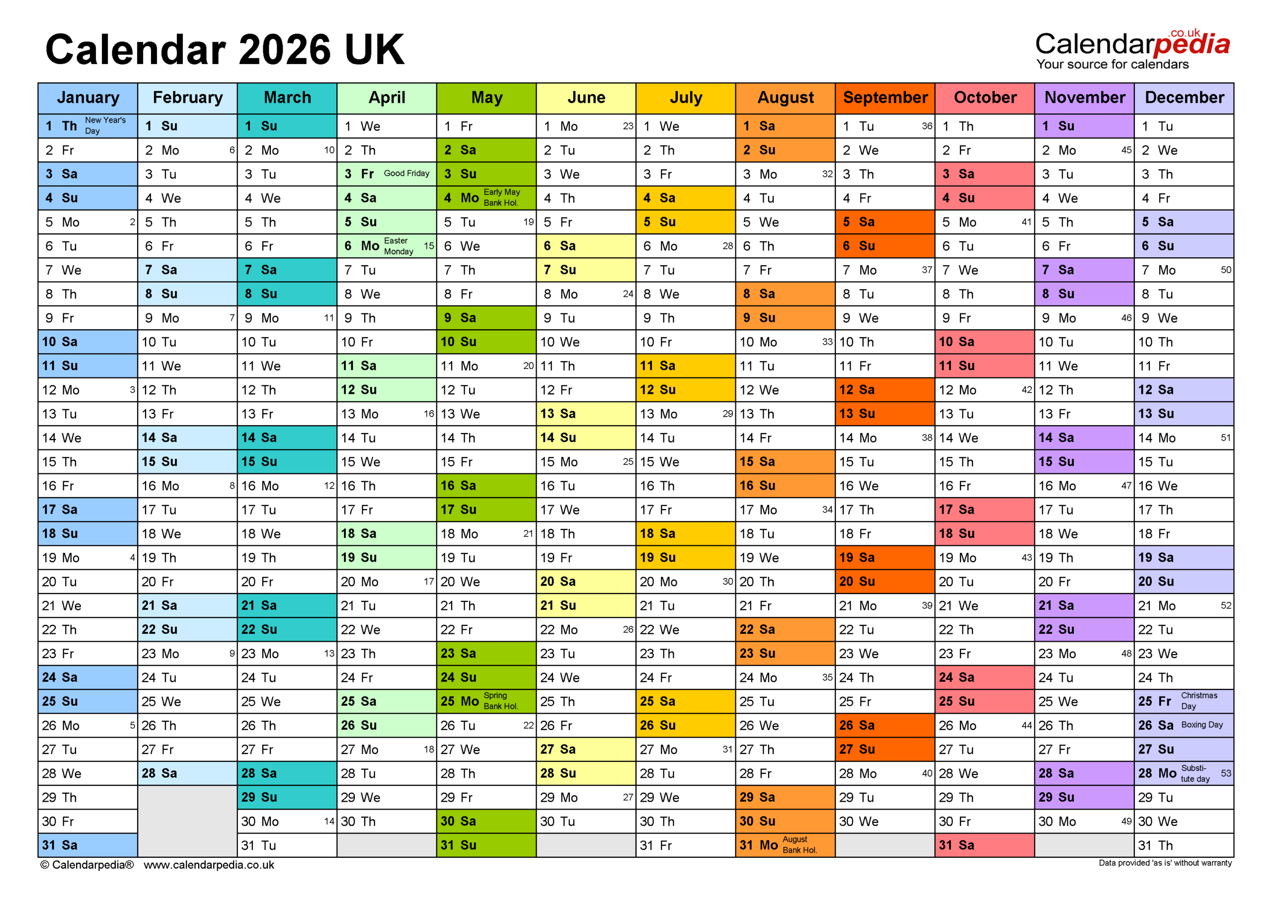 Calendar 2026 (Uk) - Free Printable Pdf Templates in Calendar 2026 and 2026