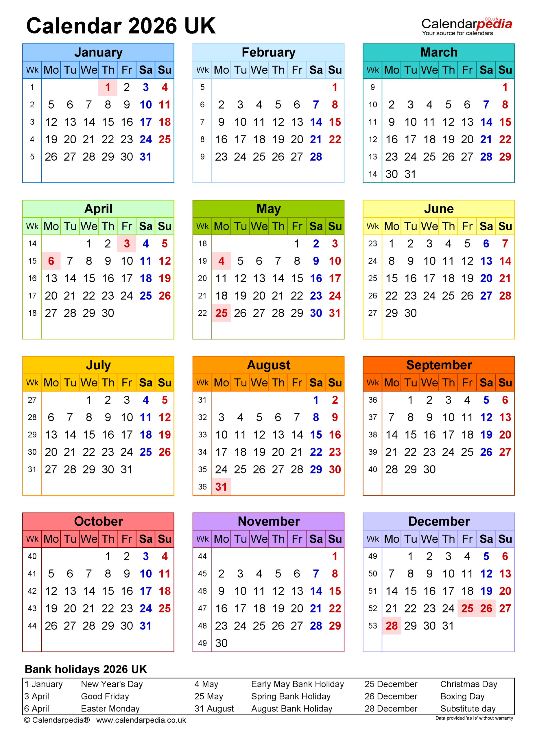 Calendar 2026 (Uk) - Free Printable Pdf Templates pertaining to National Day Calendar Uk 2026