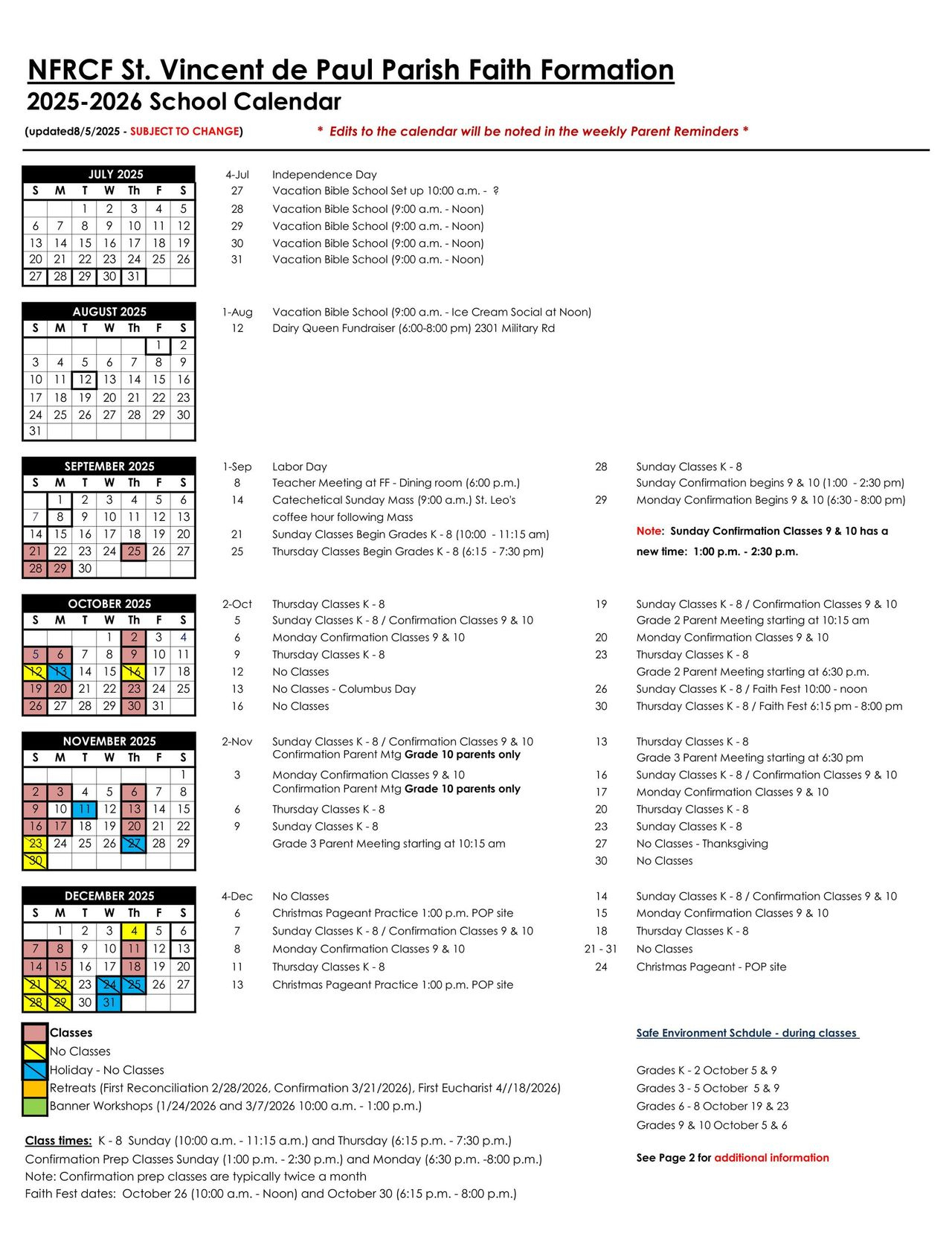 Calendar regarding Niagara Catholic School Board Calendar 2026