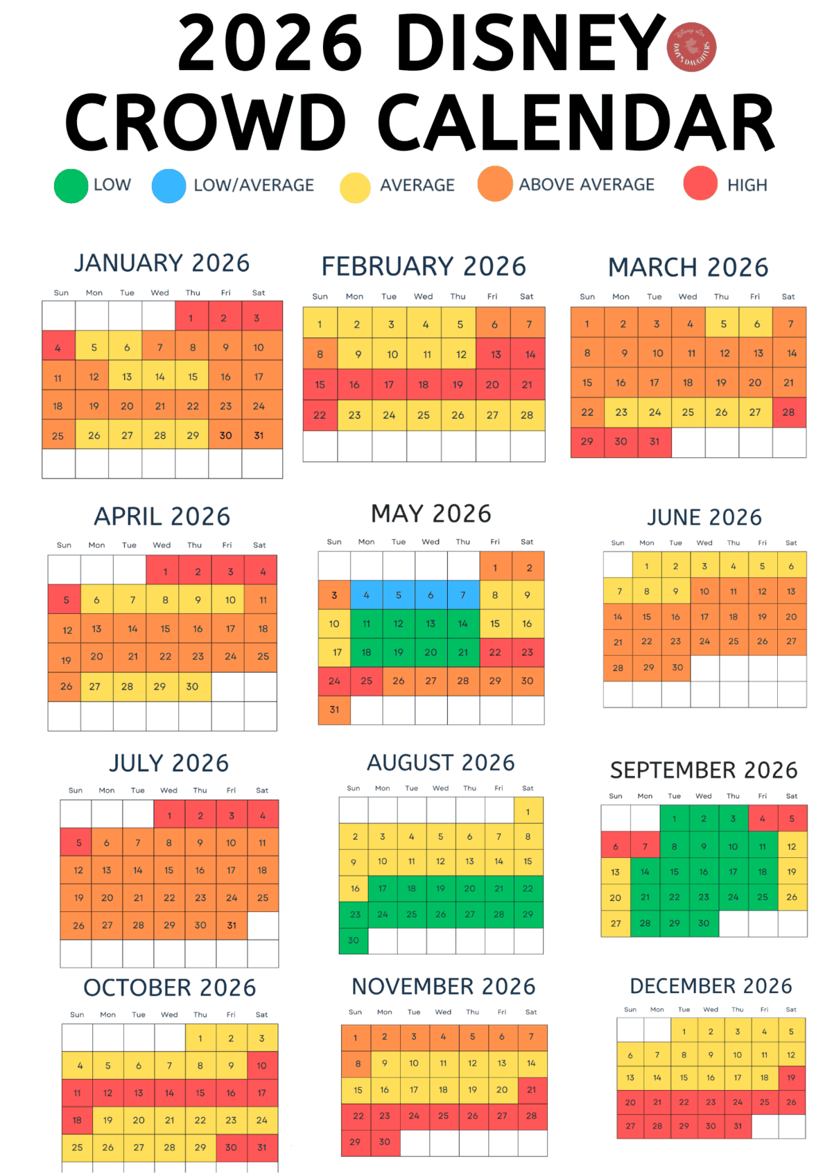 Disney World Crowd Calendar 2026 regarding Disney World Attendance Calendar 2026