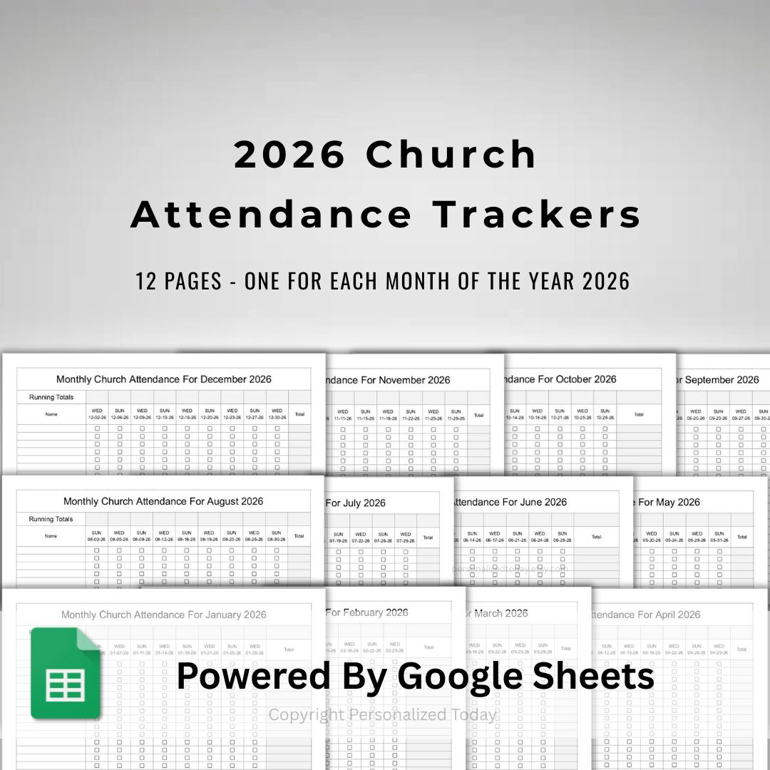 Google Sheets 2026 Monthly Church Attendance Count - 2026 Twice pertaining to Attendance of May 2026