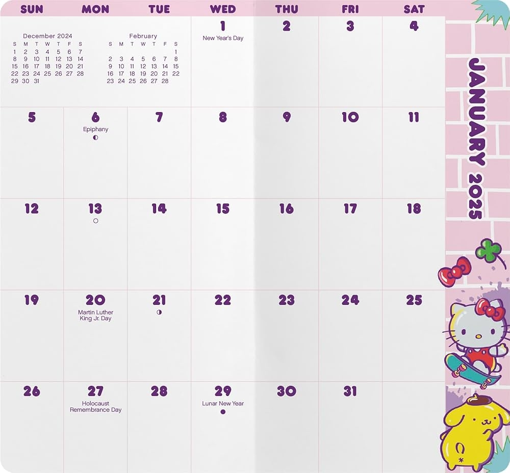 Hello Kitty 2026 Calendar Japan Sanrio Original Pocket Datebook pertaining to Hello Kitty Calendar 2026 Printable Free