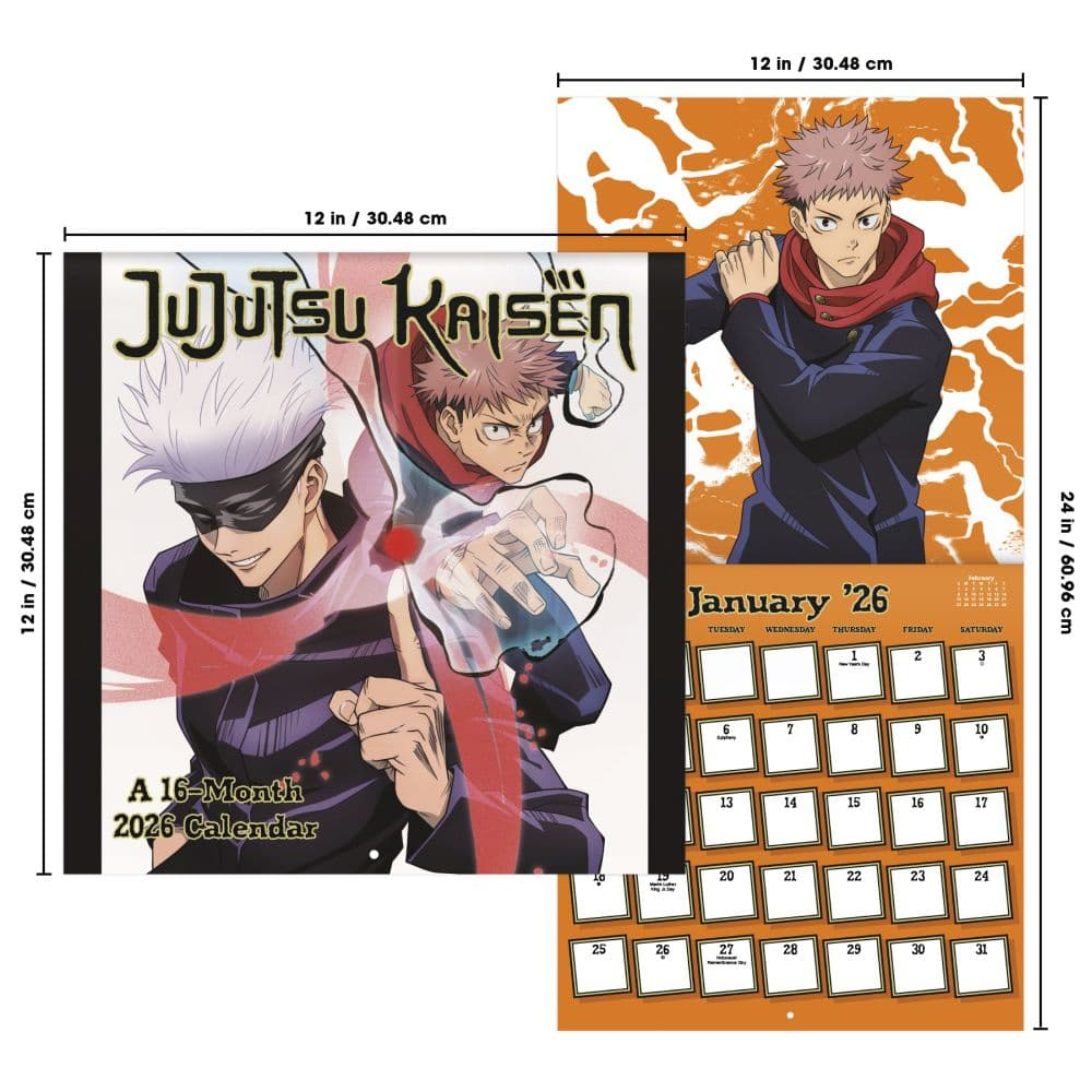 Jujutsu Kaisen 2026 Wall Calendar - Calendars throughout Anime Calendar 2026 USA