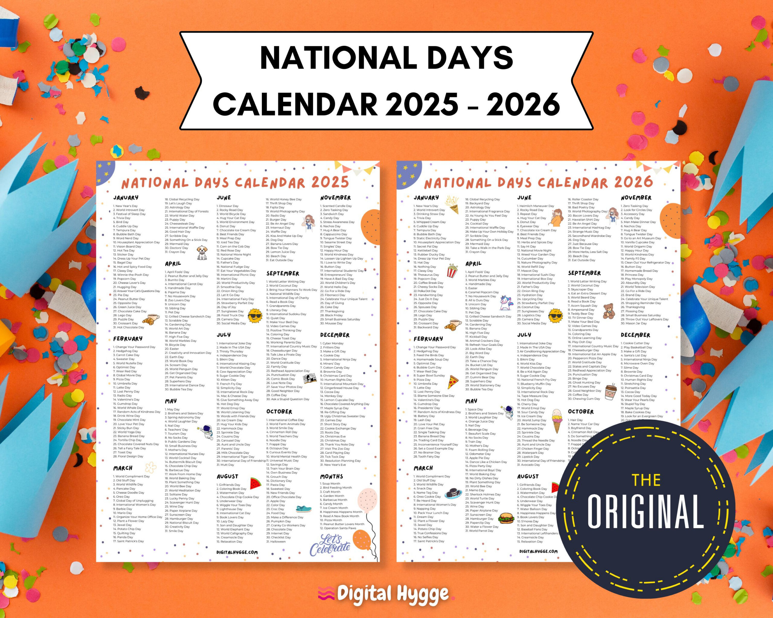 National Feiertage Kalender Printable | 2026 Feiertage Kalender with National Day Calendar 2026