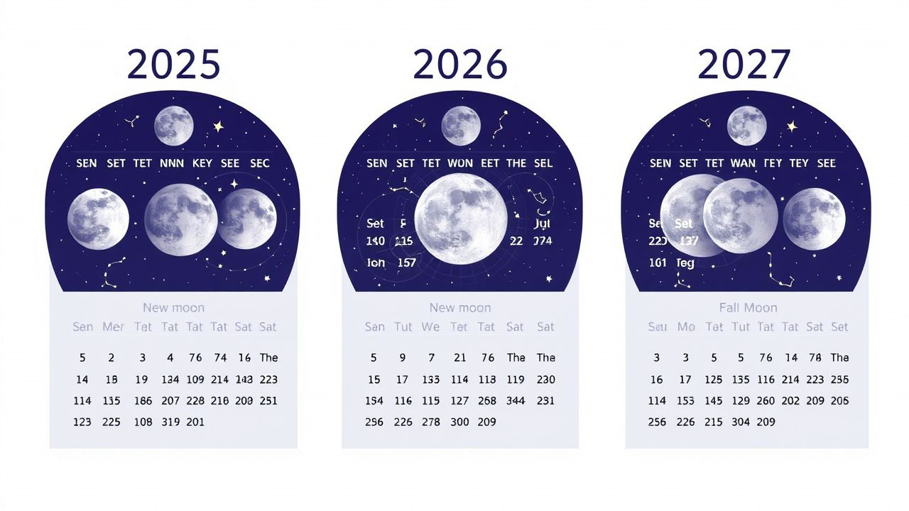 New Moon &amp;amp; Full Moon Calendar 2025-To-2027 With Zodiac Signs throughout Full Moon Calendar 2026 Usa