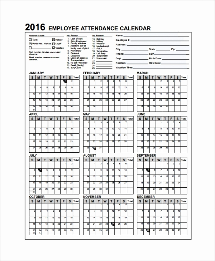 Printable 2025 Calendar 2026 Attendance Calendar Card Stock Paper pertaining to PPE Employee Attendance Calendar 2026