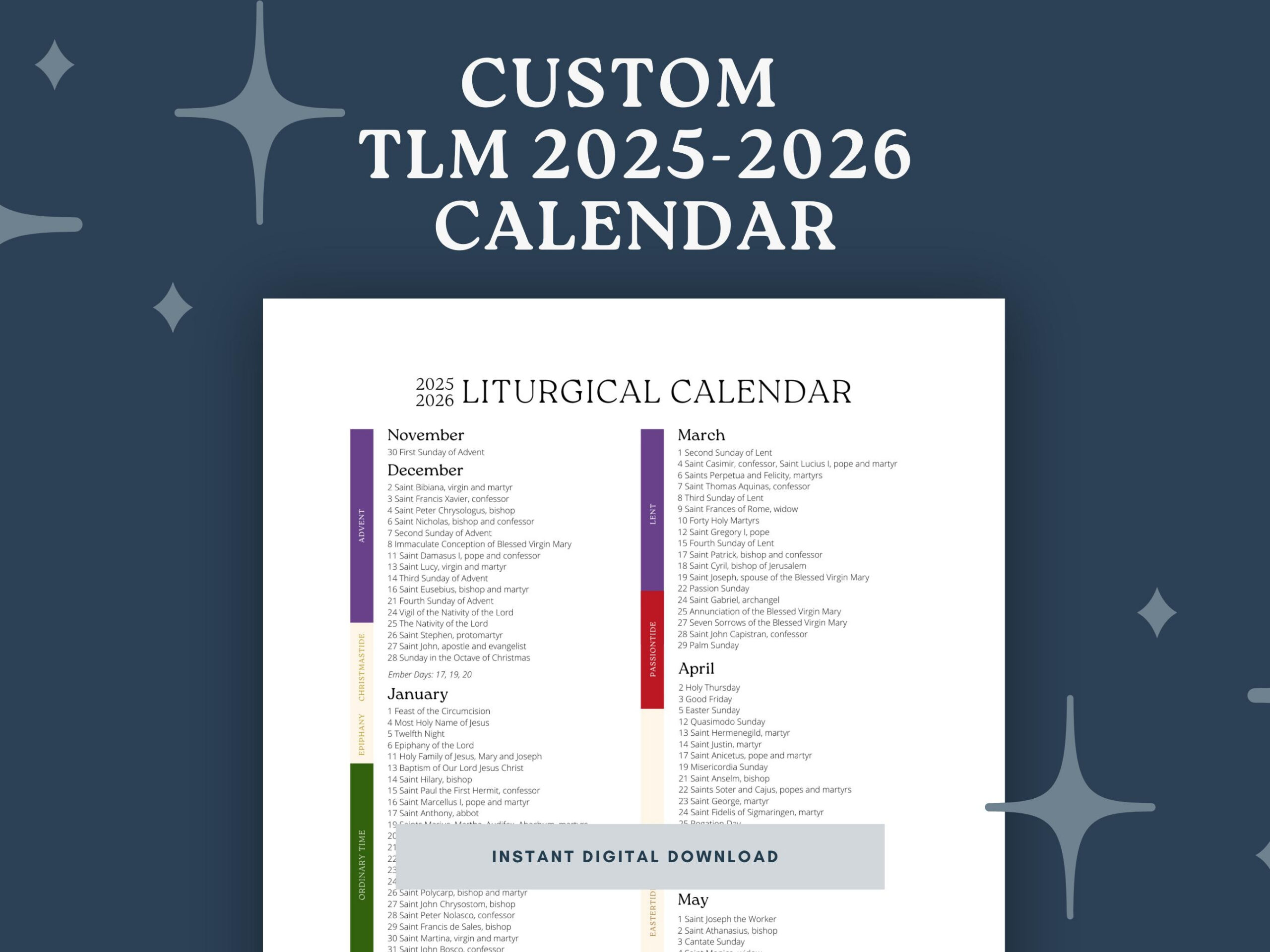 Traditional Latin Mass For 2025-2026 Liturgical Calendar | Custom with regard to USCCB Liturgical Calendar 2026